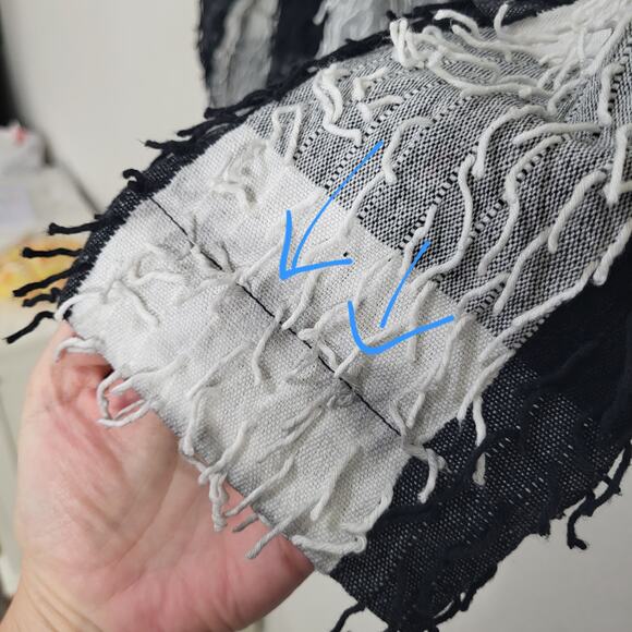 Silver Stream Jacket Womens Size M  Black White Cotton Casual Fringe Edgy Boho - Picture 6 of 12